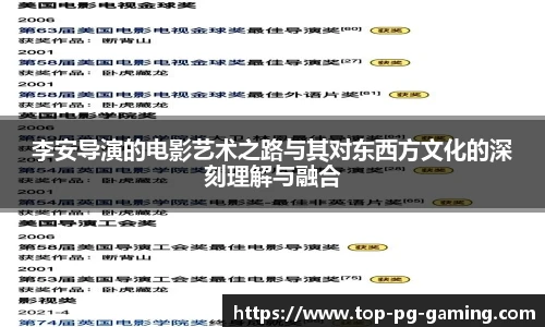 李安导演的电影艺术之路与其对东西方文化的深刻理解与融合